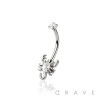 316L SURGICAL STEEL TOP CZ WITH CZ SCORPION EYEBROW (CURVED BARBELL)